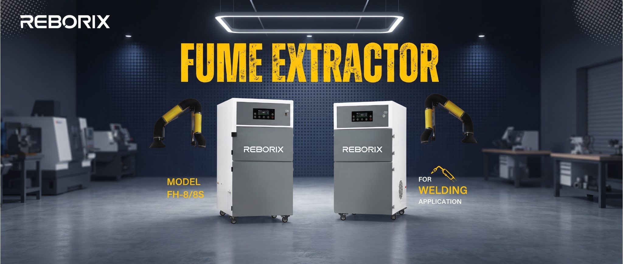 Reborix FH-8S cartridge fume extractor for metal dust and welding fume